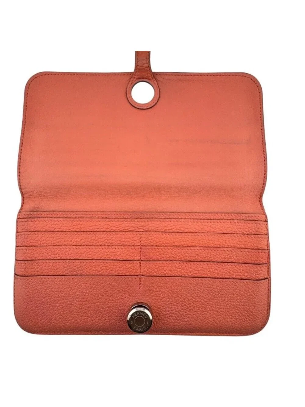 Hermes Dogon Togo Leather Wallet Pink